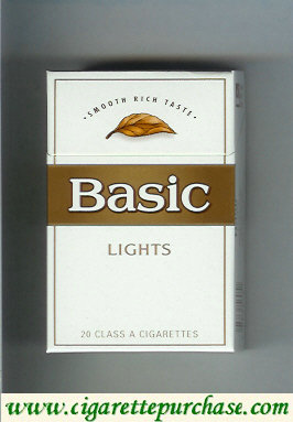 Basic Lights cigarettes Smooth Rich Taste hard box